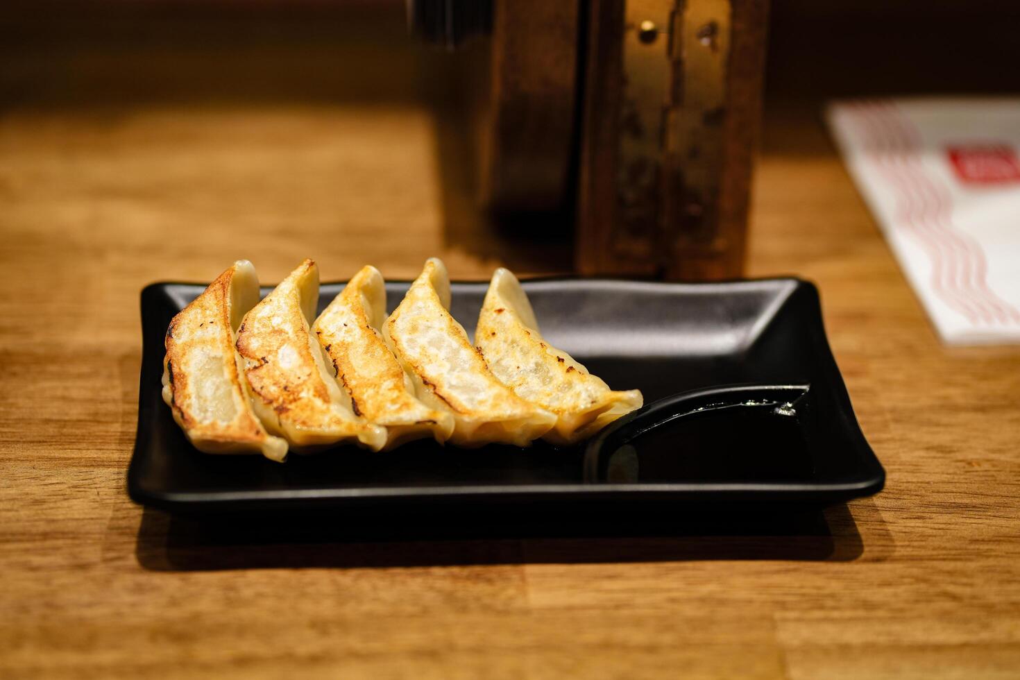 Gyoza or Jiaozi Traditional Chinese and Japanese food. photo