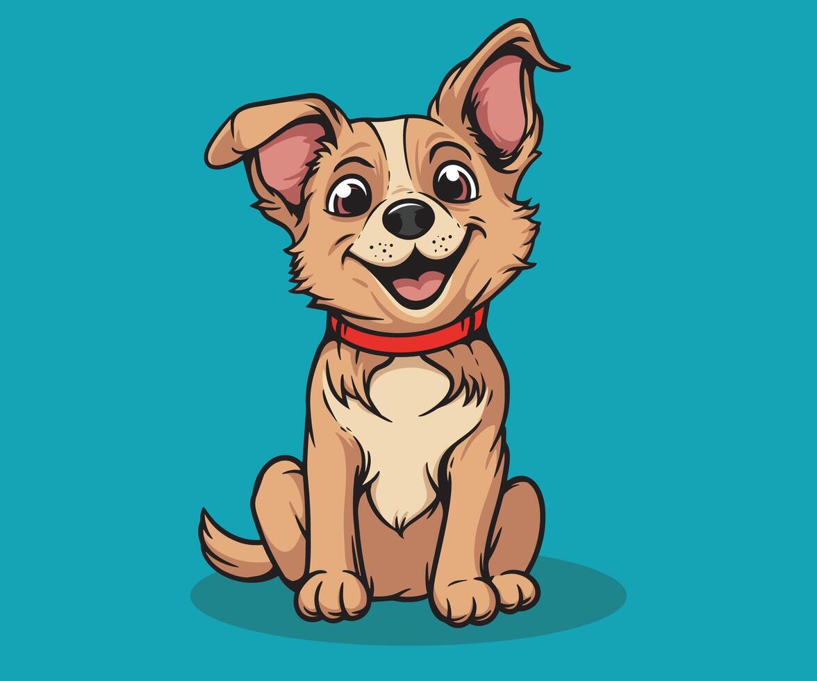 Cute Dog smile vector