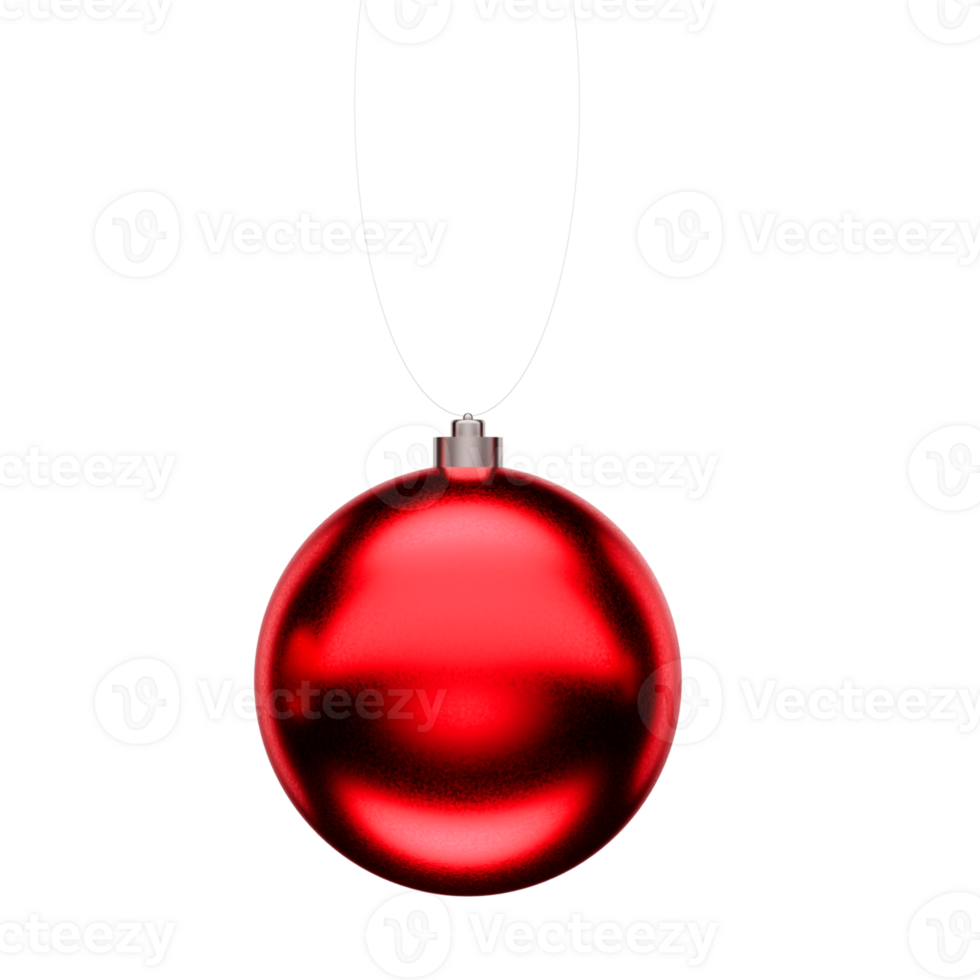 A red christmas ball hanging from a chain png