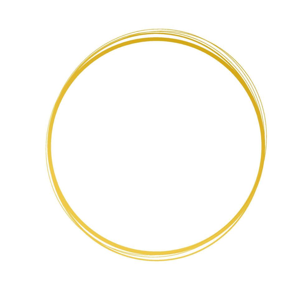 gold circle frame vector