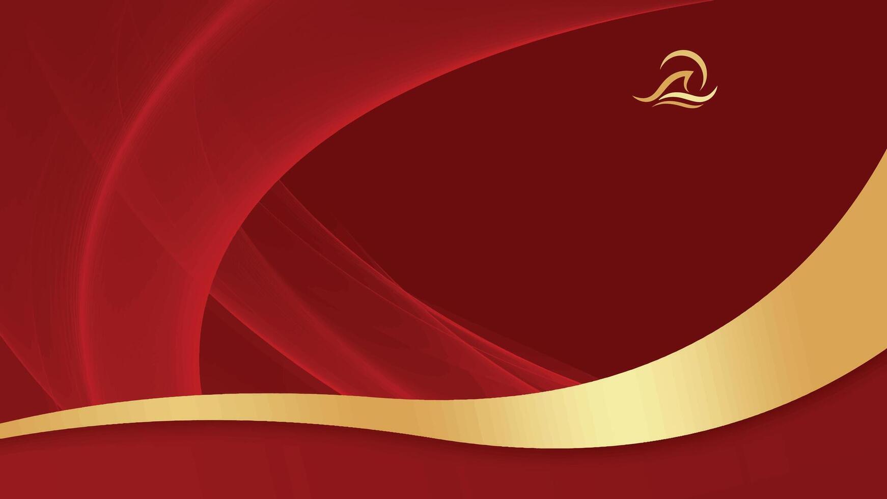 Red Modern Professional Company Zoom Virtual Background. vector