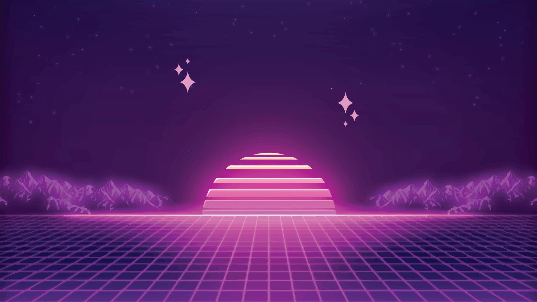 Pink Neon Good Vibes Jam Board Background. vector