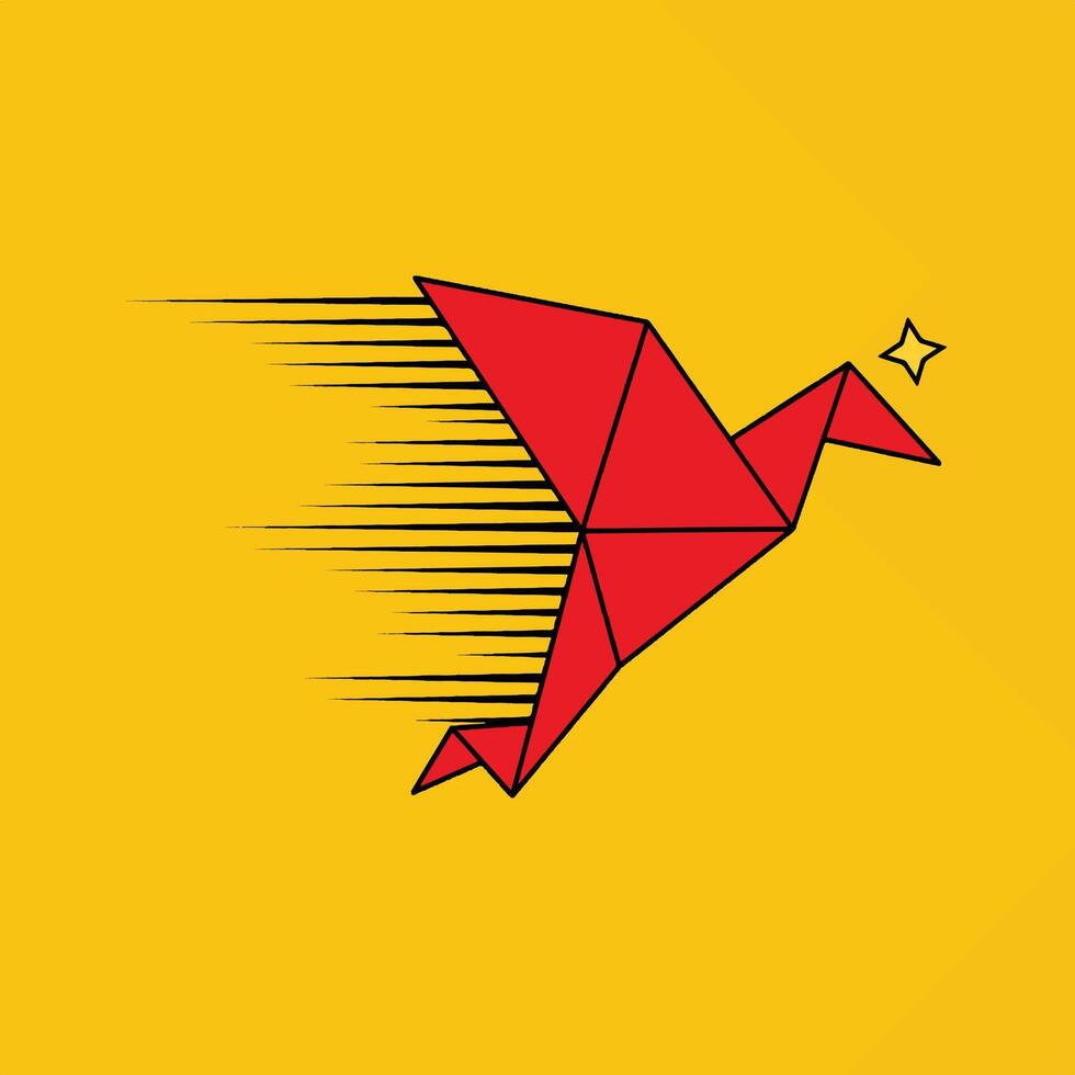 Red And Yellow Minimalist Delivery Logo. vector