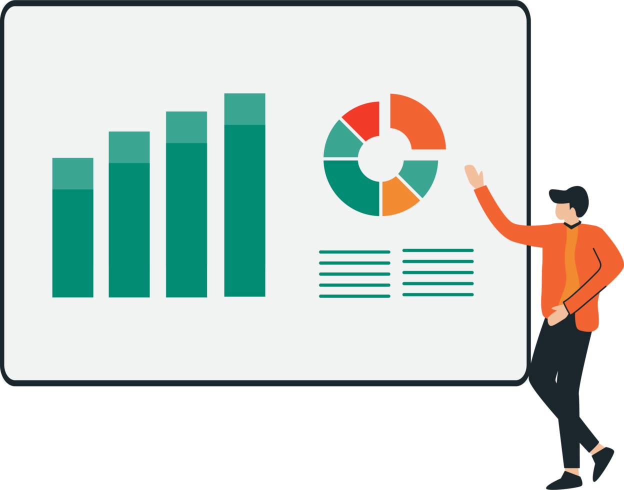 Data analitycs search and SEO graphic icons, infographic png