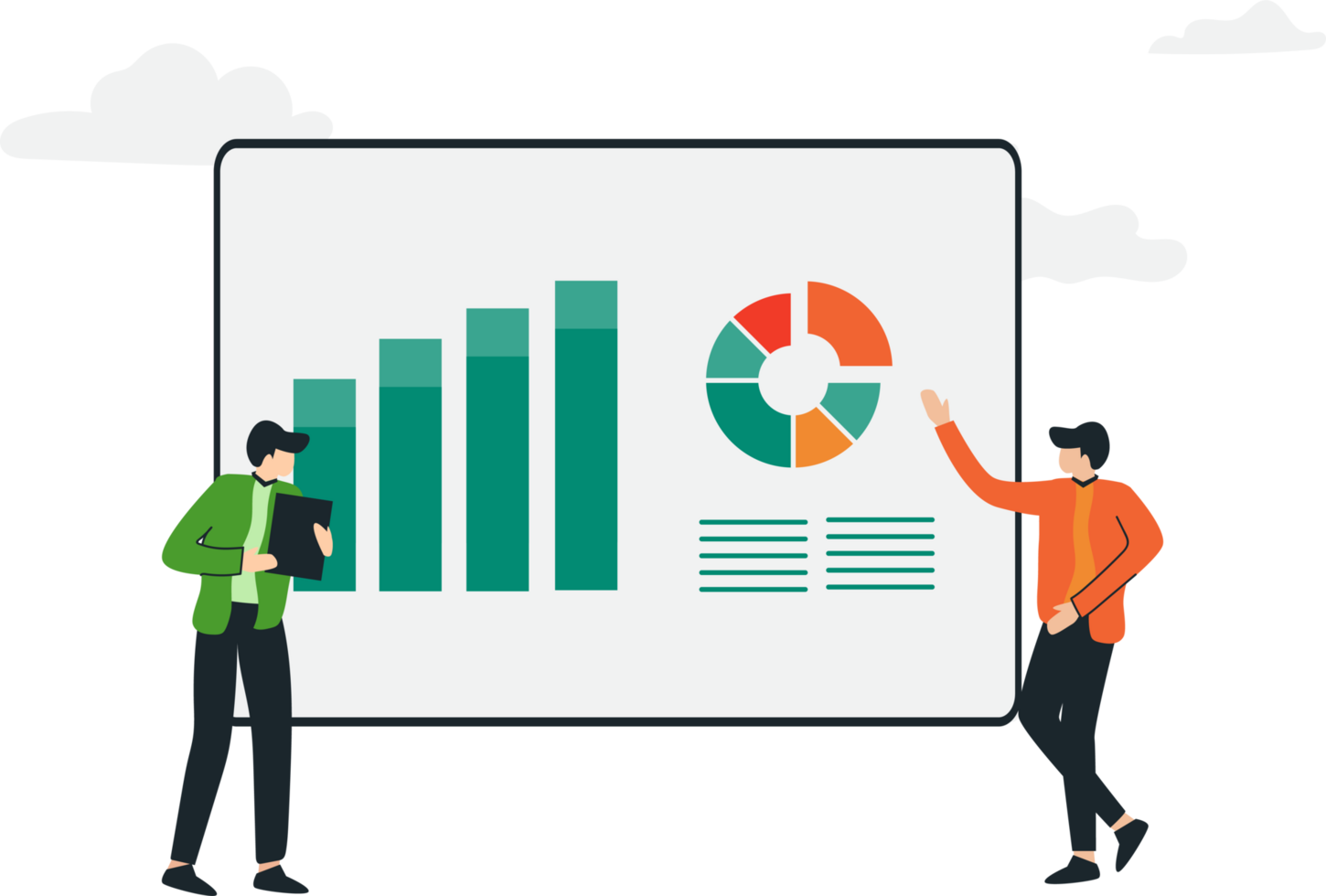 people are curently analytic data presentation png