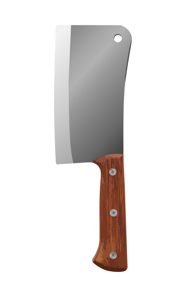 Meat Clever Kitchen Knife Realistic illustration png
