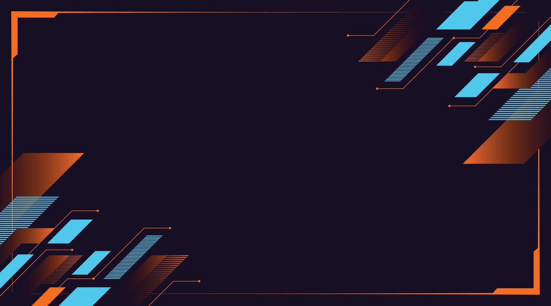 Future Background with Polygon Symmetry Style with Modern Gradient with Cyber Style with orange and blue background vector