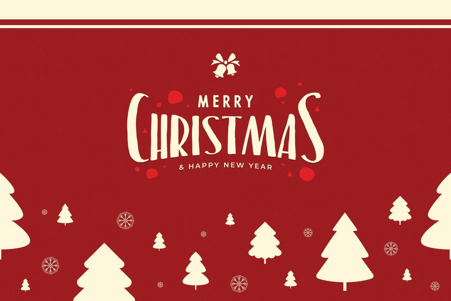 Christmas design background with pine tree decoration on red background. Can be used for greeting cards and packaging design. vector