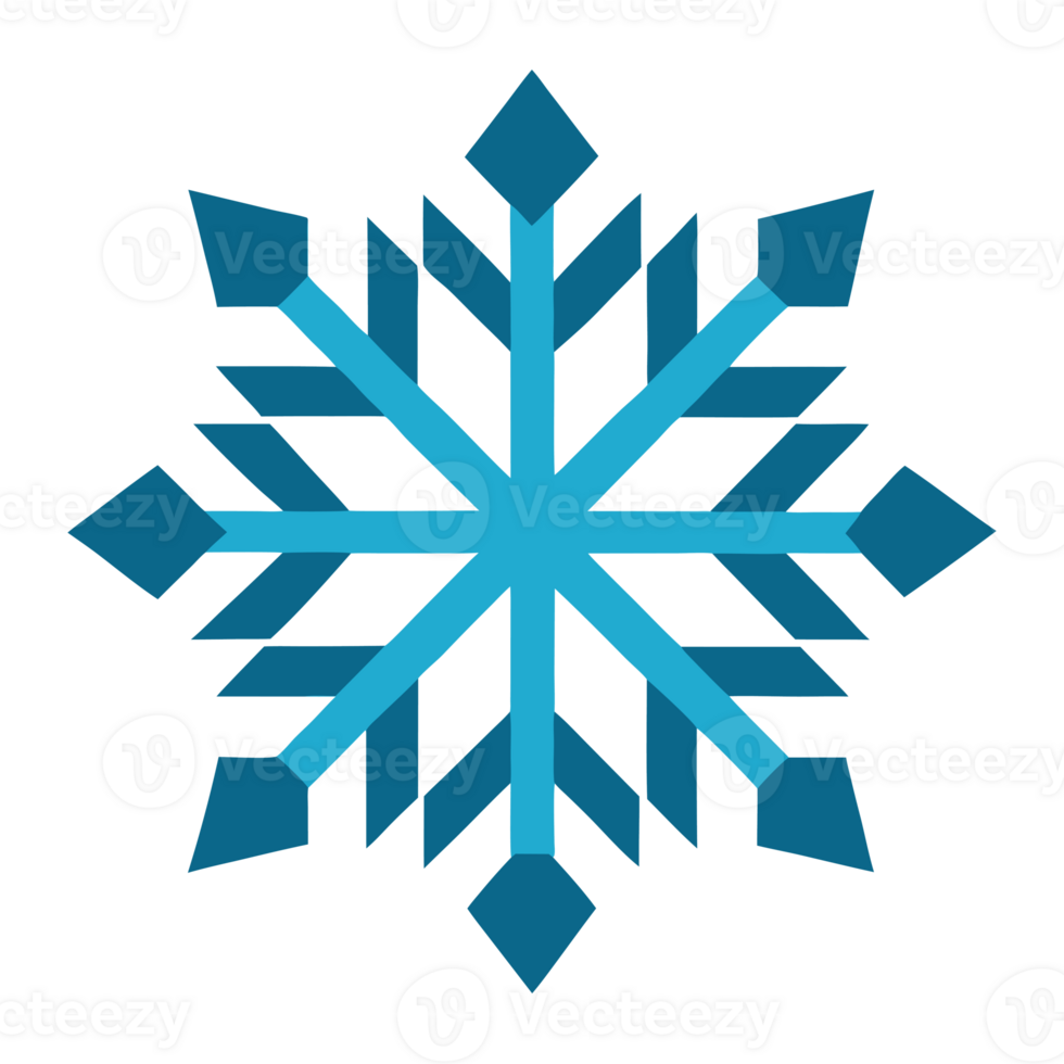 un geométrico copo de nieve diseño caracteristicas angular formas y un simétrico modelo. recortes png
