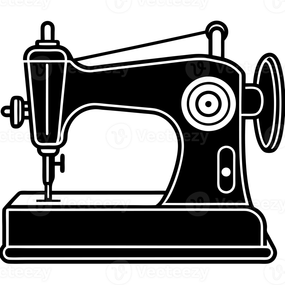 graphique ancien noir couture machine découpes png