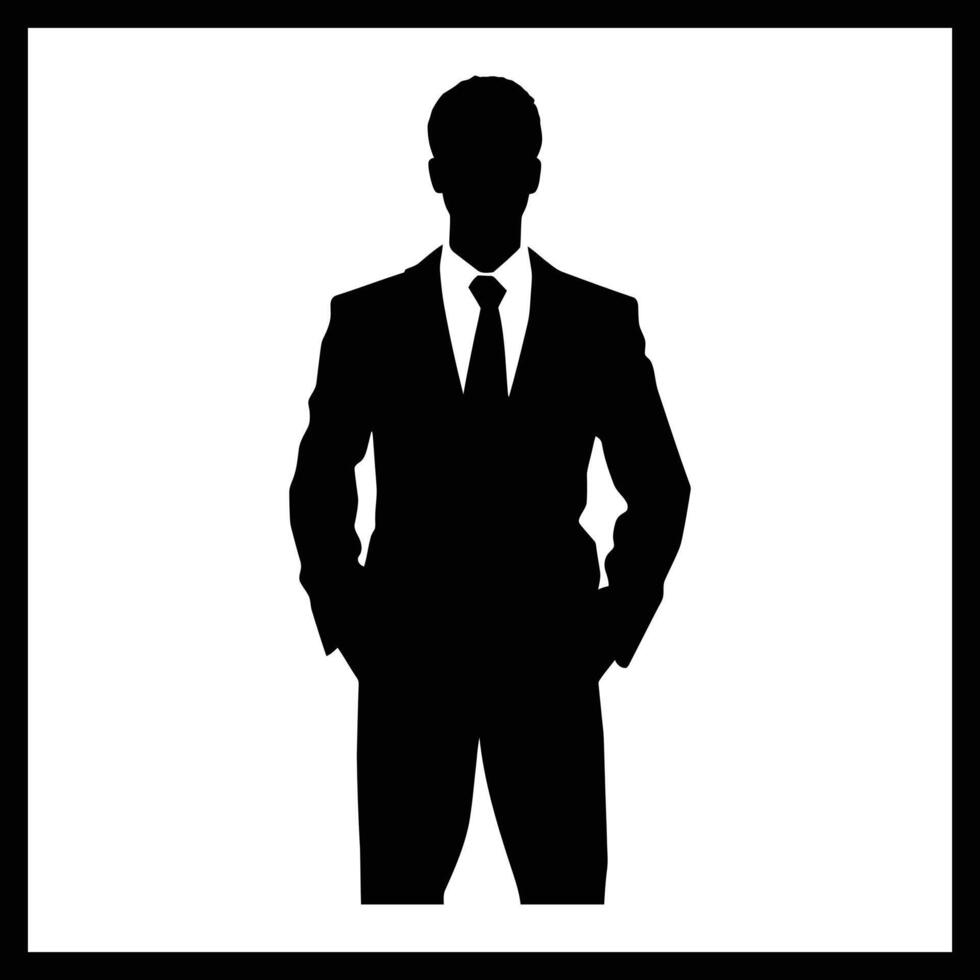 Silhouette of a Corporate Business person man vector