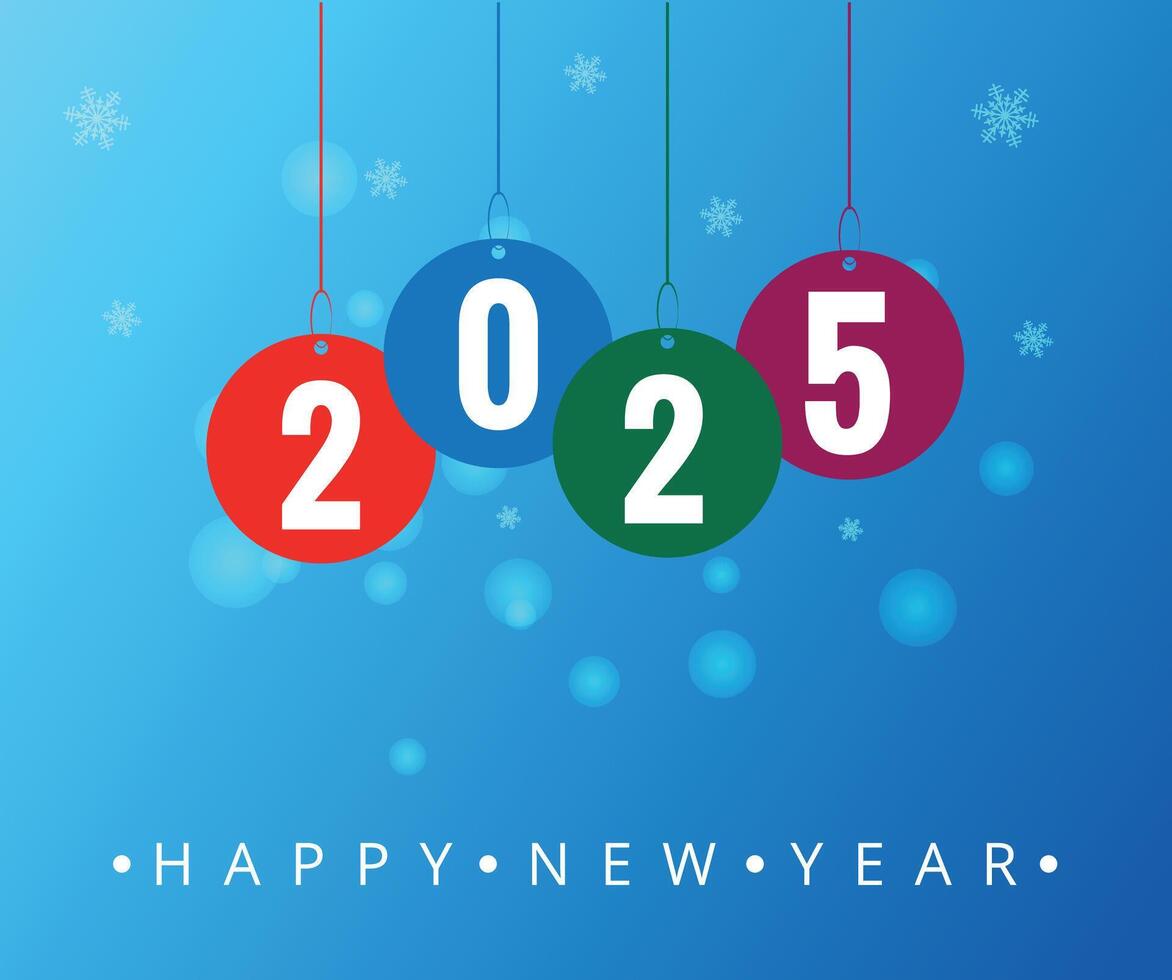 Happy new year 2025 background vector