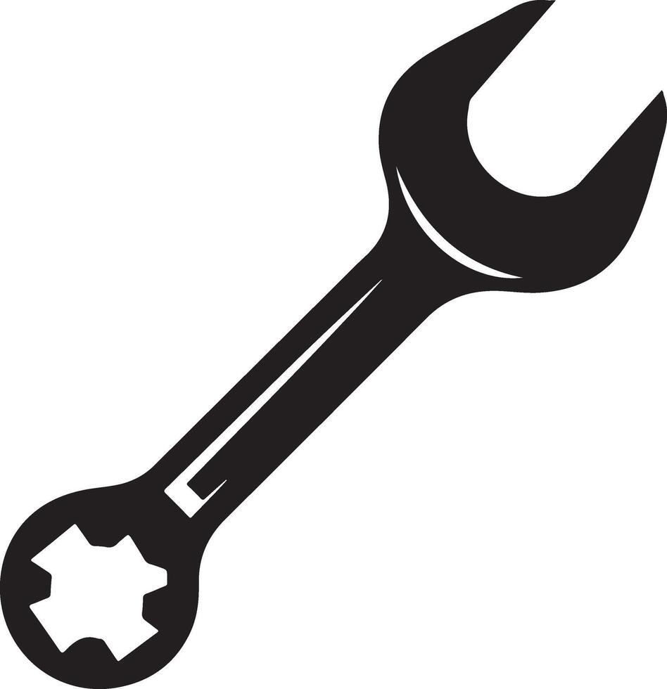 Simple wrench tool vector