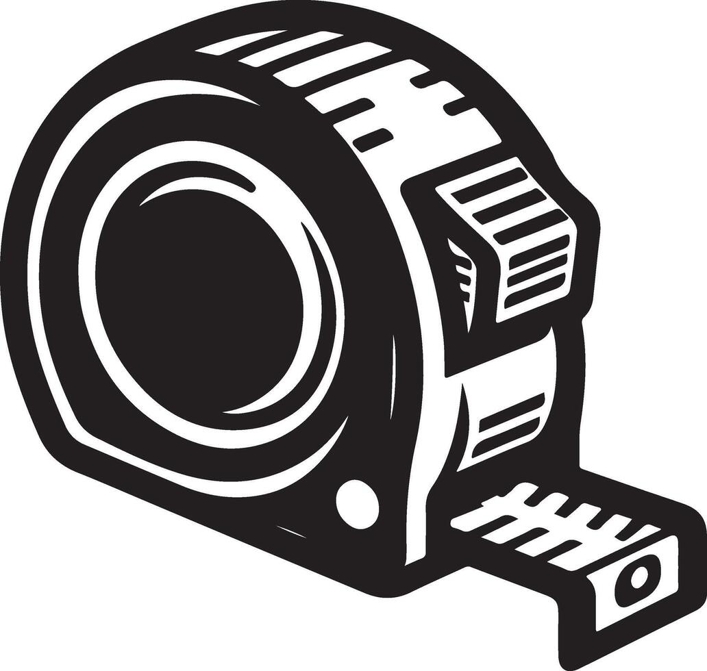 High quality silhouette of tape measure vector