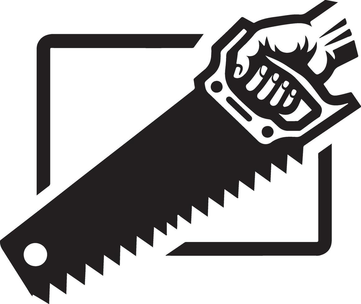 Saw icon for construction site vector