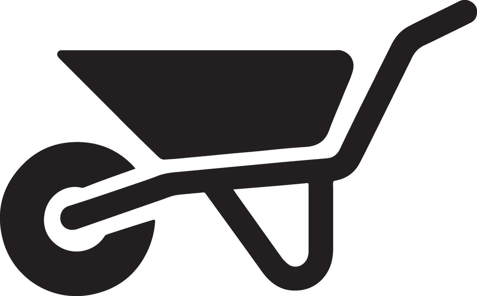 Simple minimal wheelbarrow vector