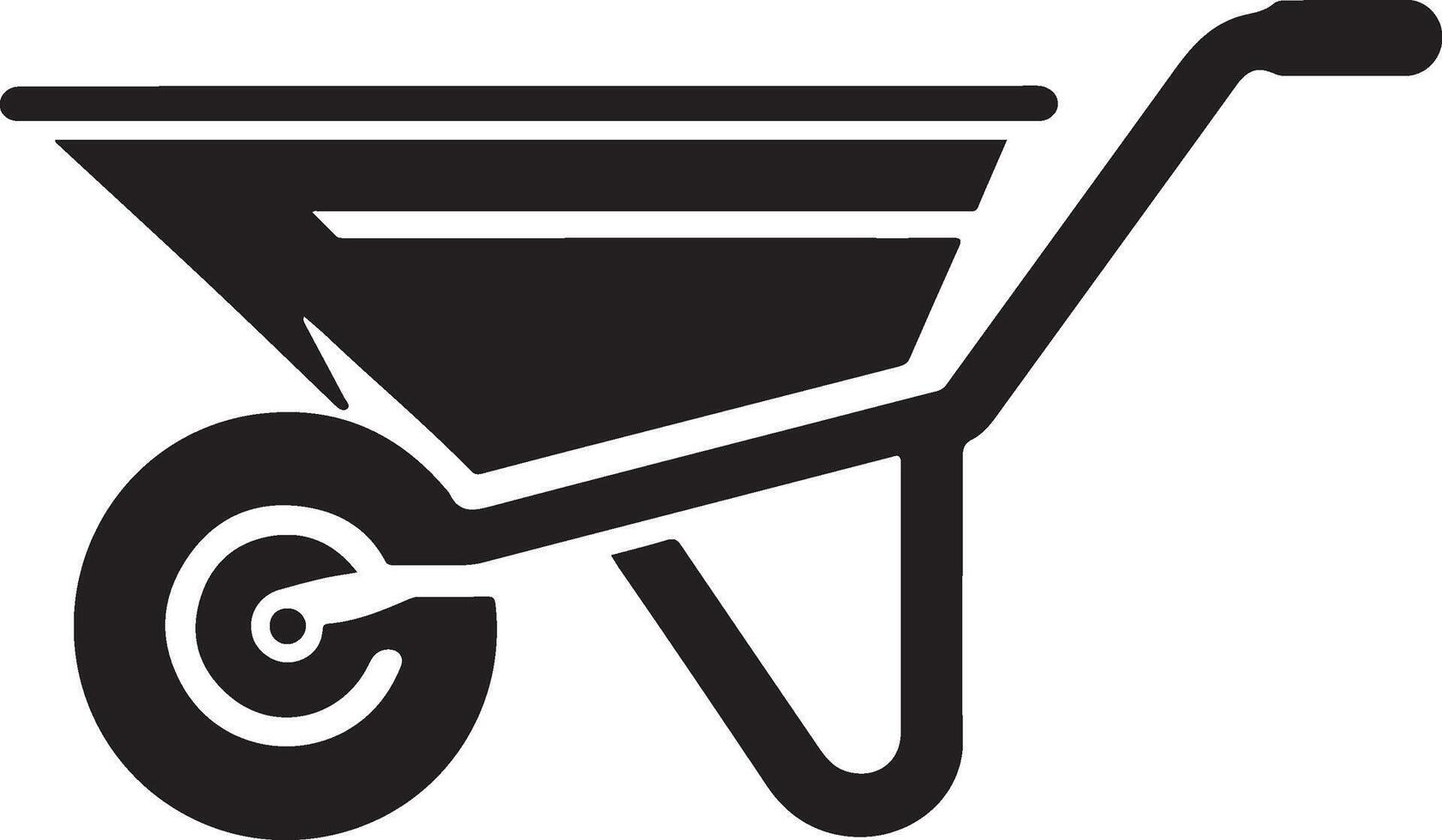 Construction tool wheelbarrow. vector
