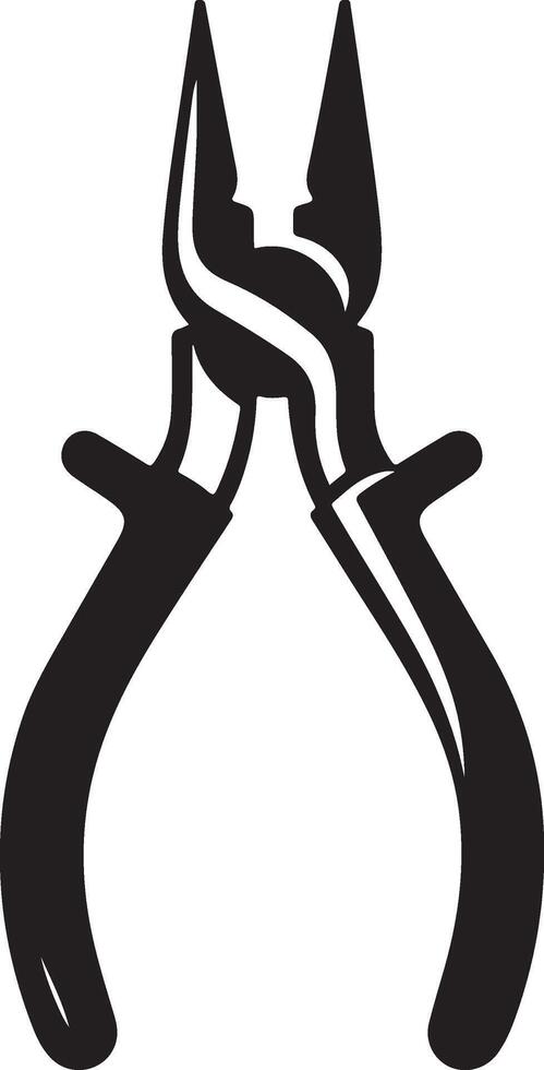 Silhouette of a pliers tool. vector