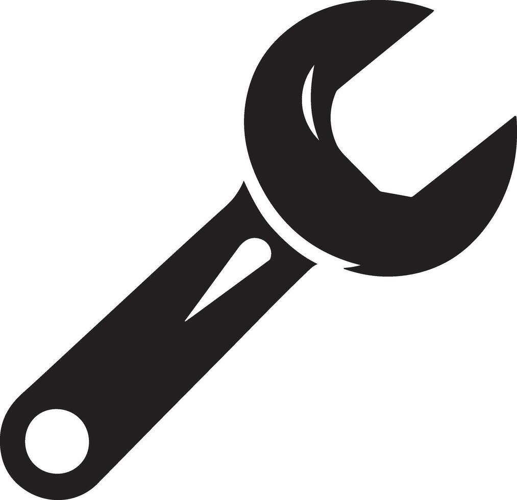 Silhouette of a wrench vector