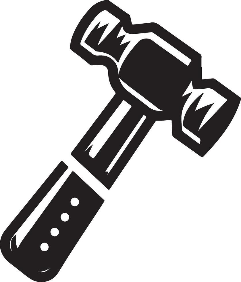 Sledgehammer black icon. vector