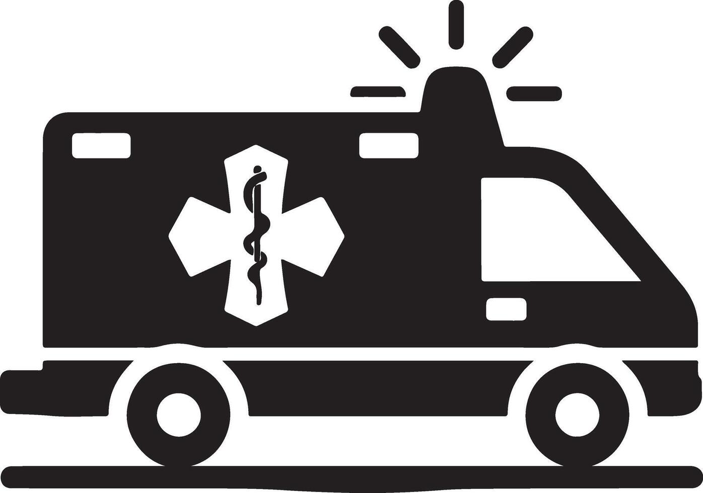 Simple ambulance icon. vector