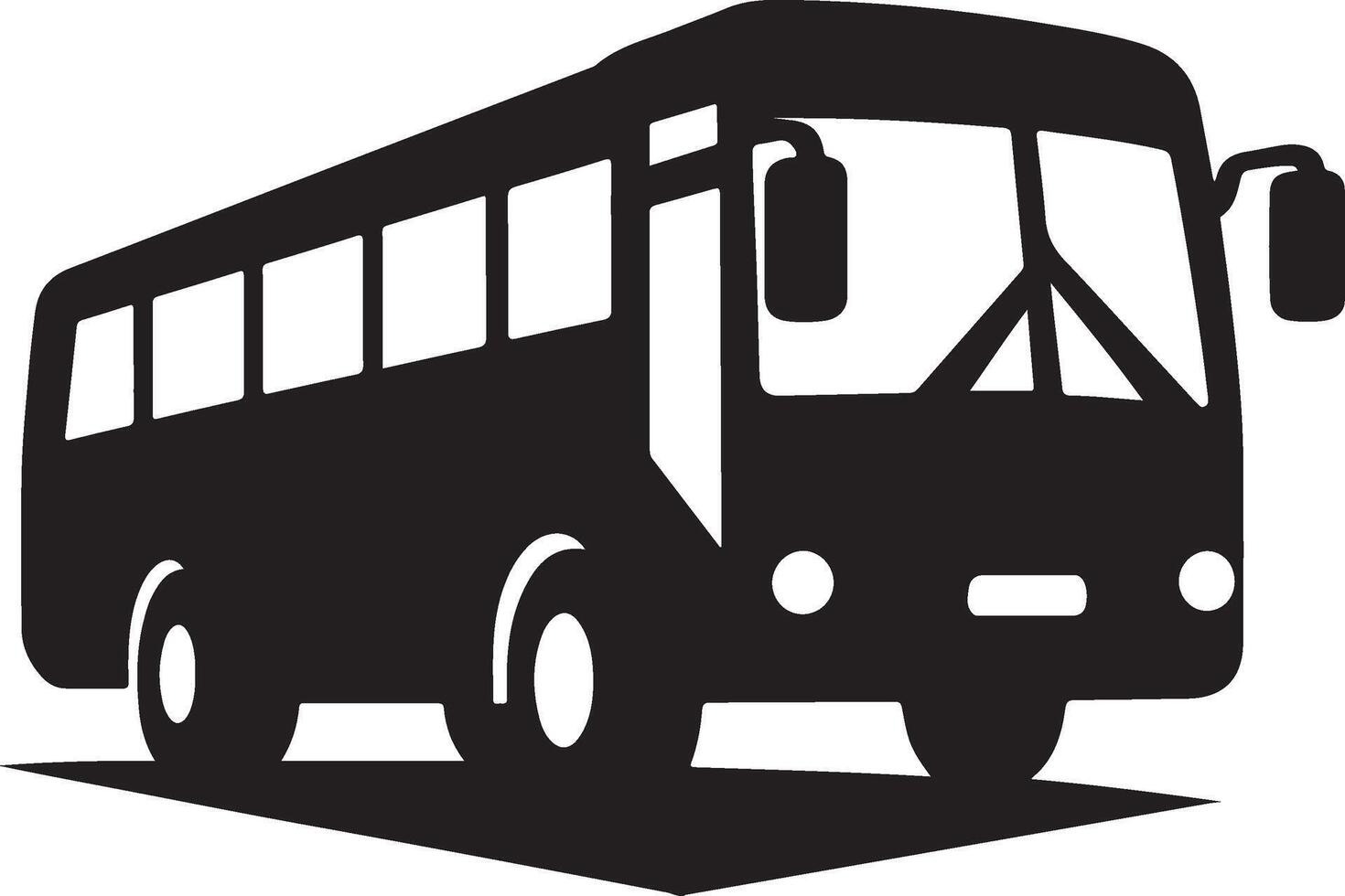 Side view of a bus vector
