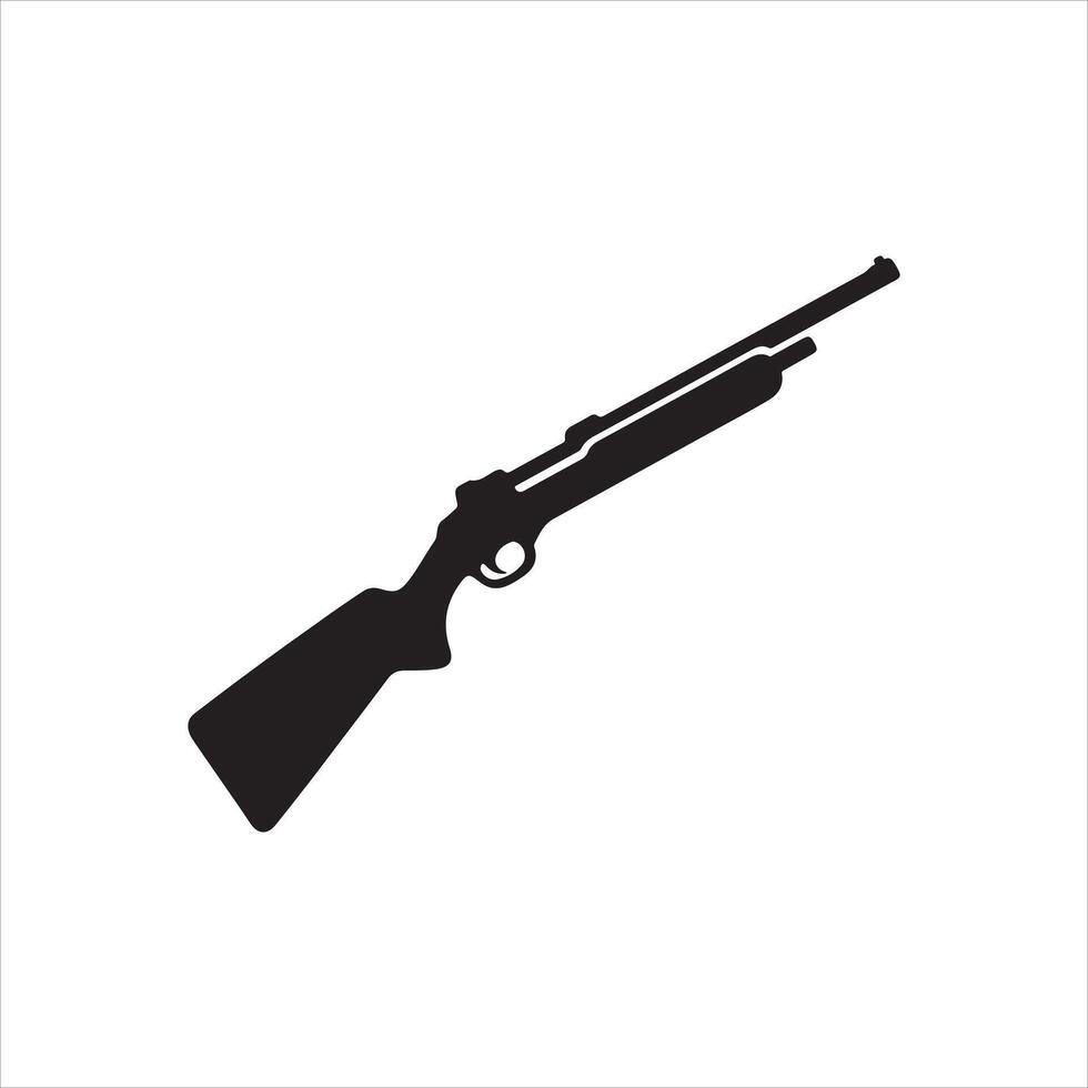 Muzzleloader silhouette for animal hunting. vector