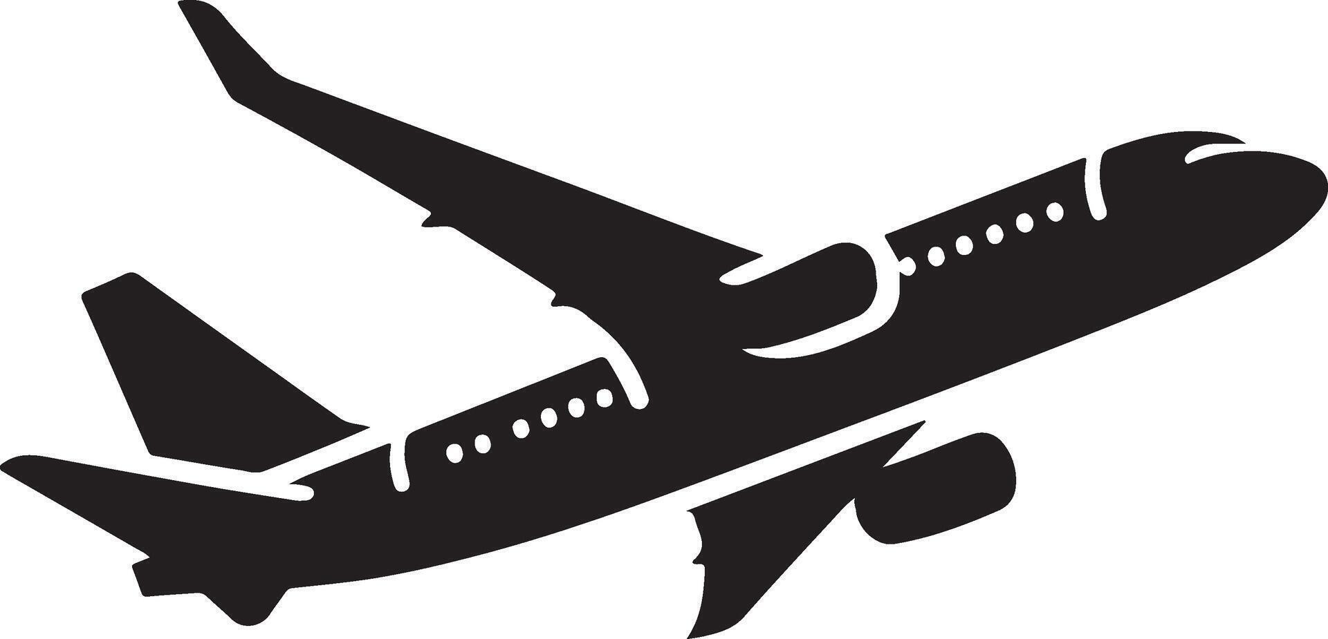 Silhouette of a airplane vector