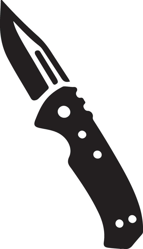 Utility knife for survival life. vector