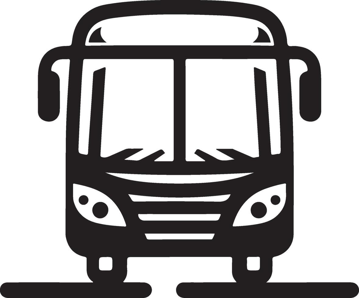 Front view of a bus vector