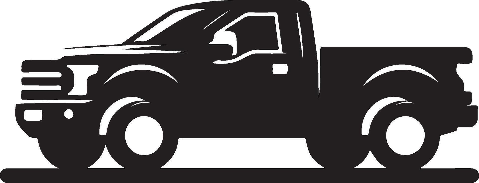 Small pickup in black vector
