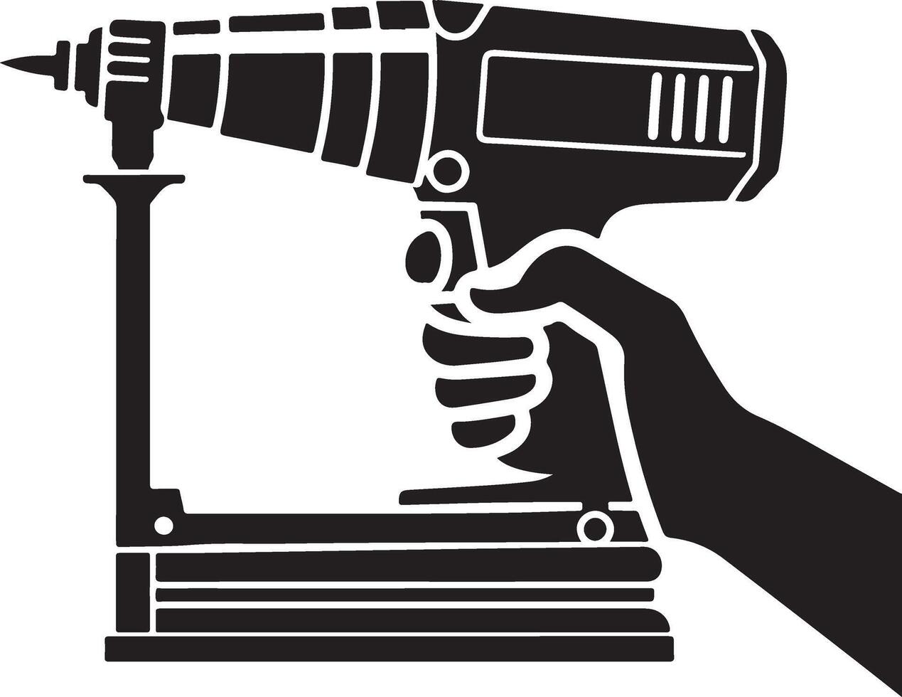 Nail gun icon. vector