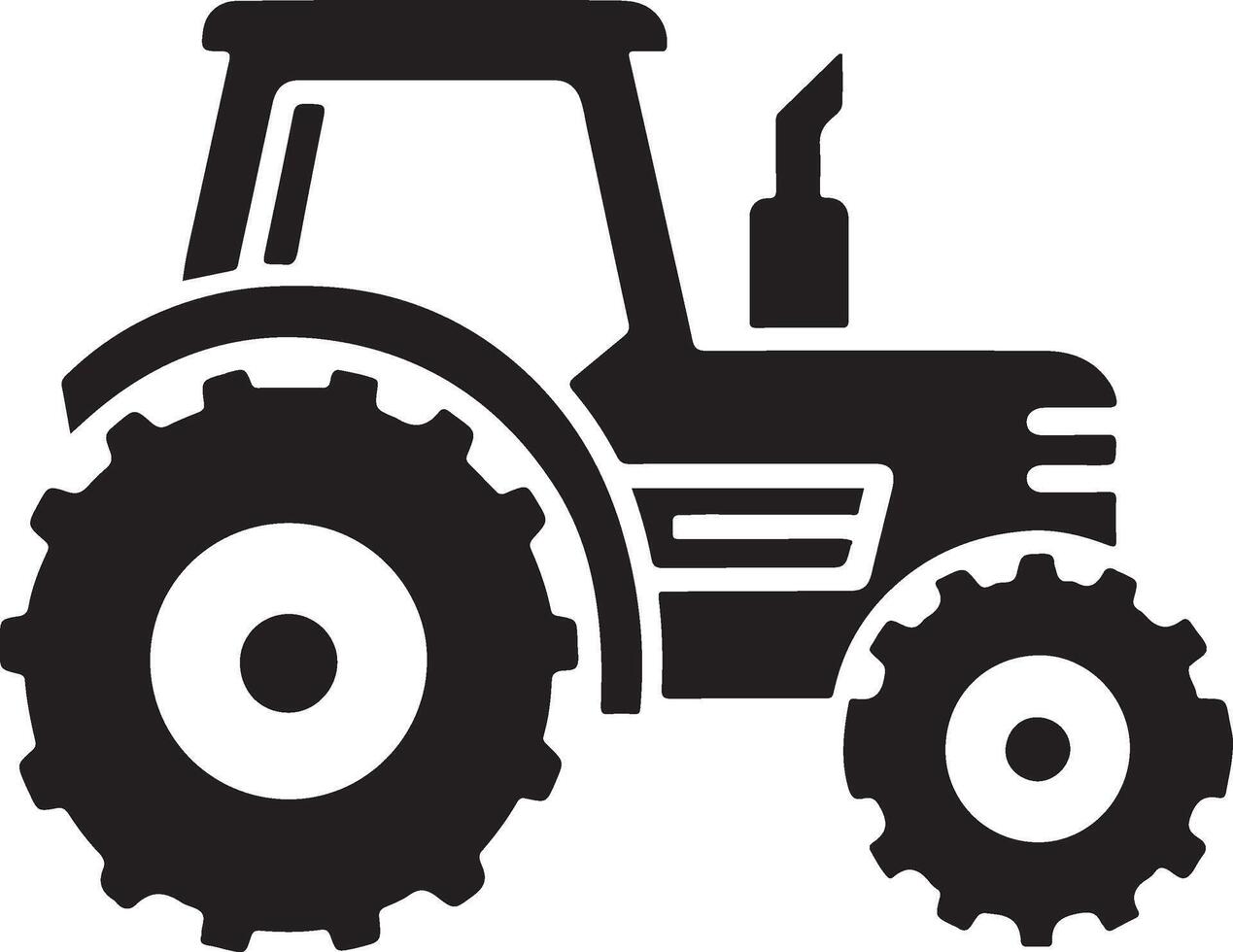 Tractor icon silhouette. vector