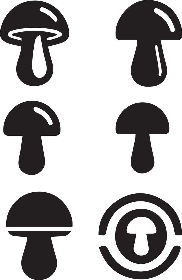 Set of mushroom icon. vector