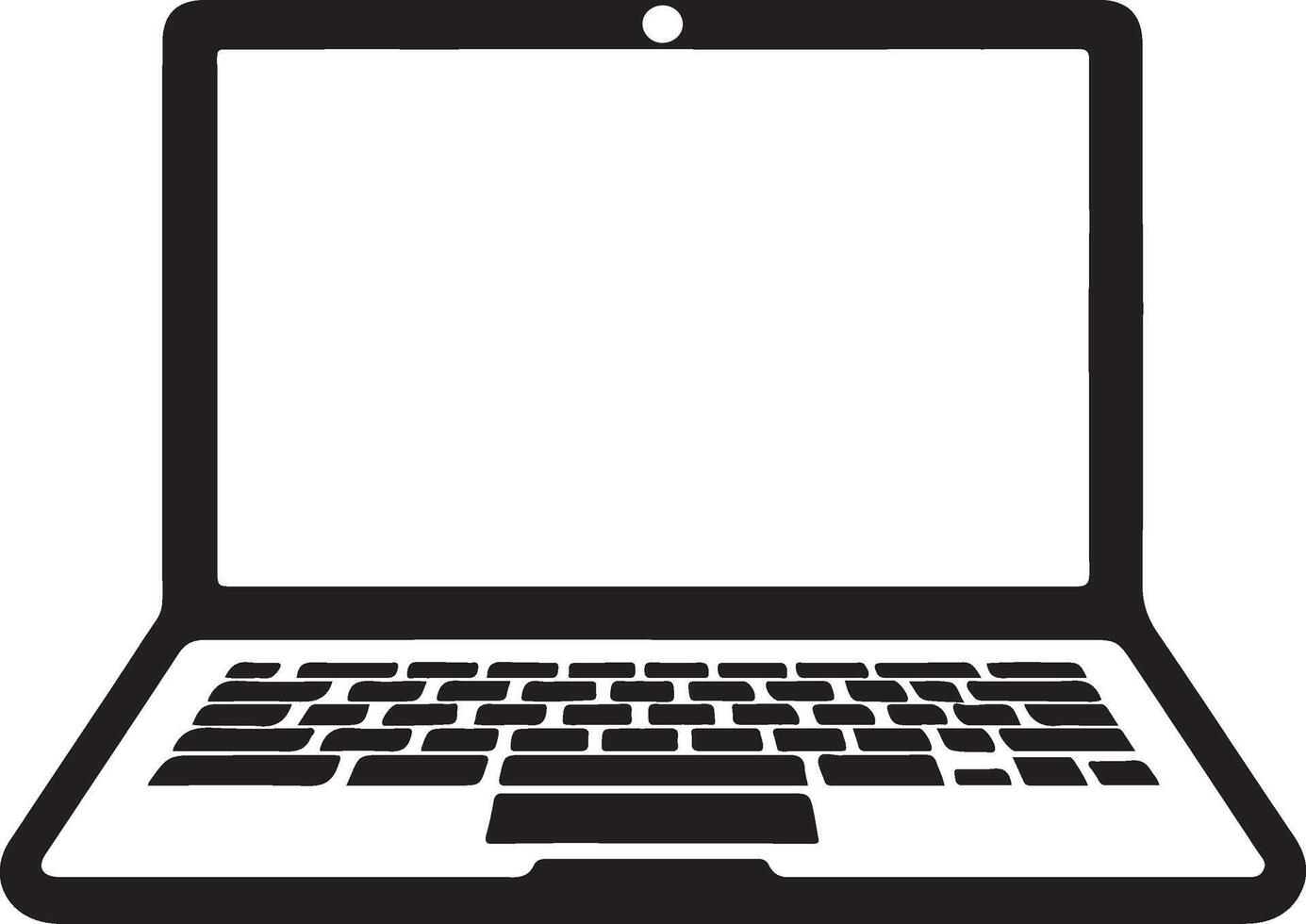 Blank screen laptop icon vector