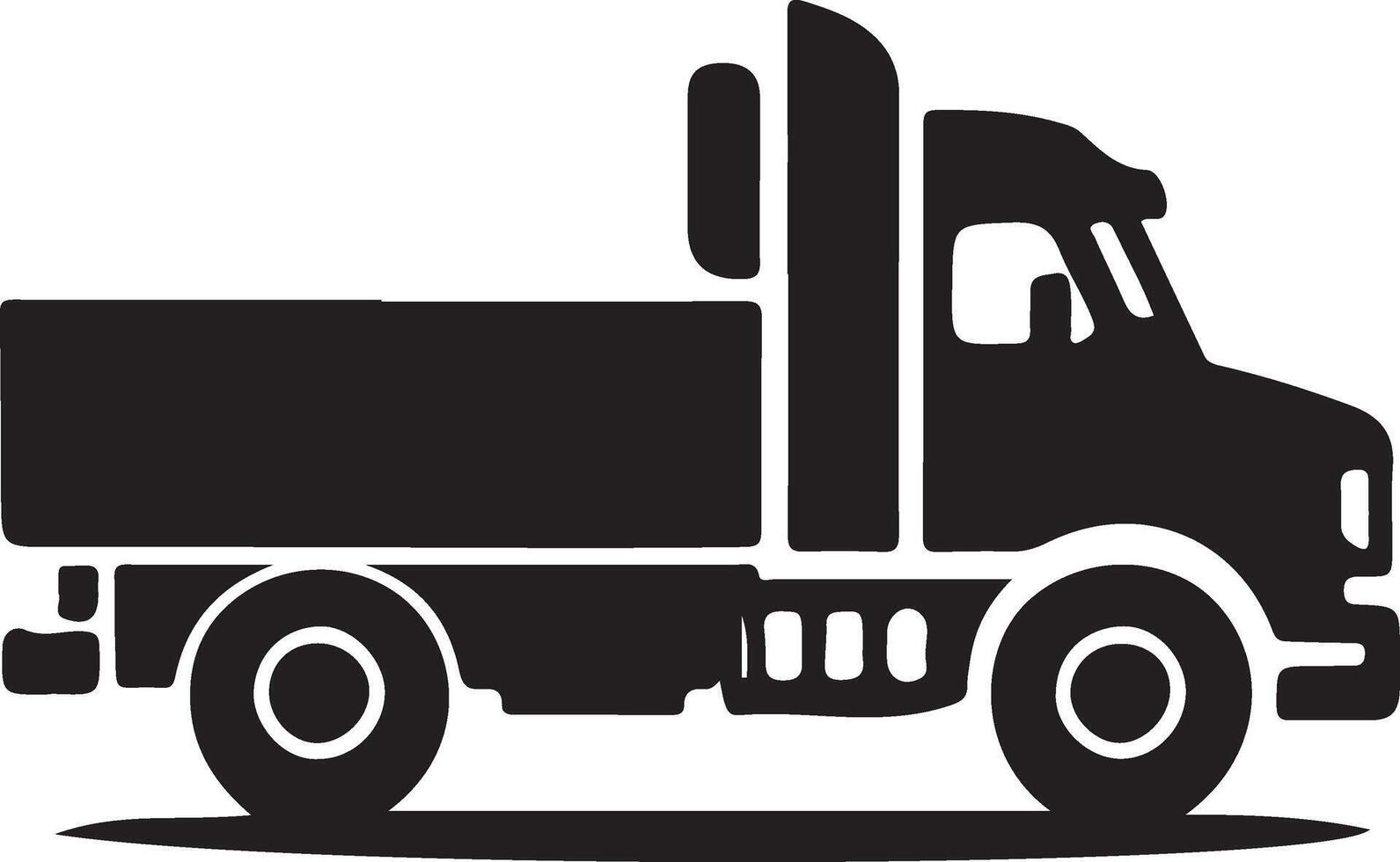 Construction truck silhouette. vector