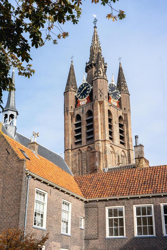 Delft, The Netherlands October 15, 2024. The Old church of Delft. photo