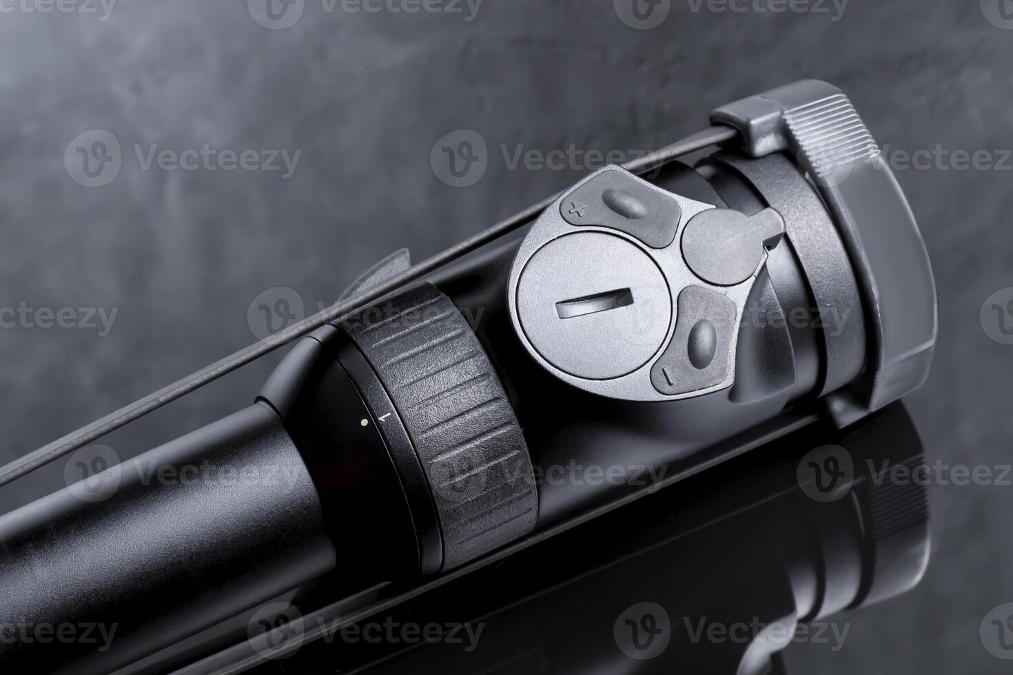 Laser sight for rifle close up. Optics for firearms. photo