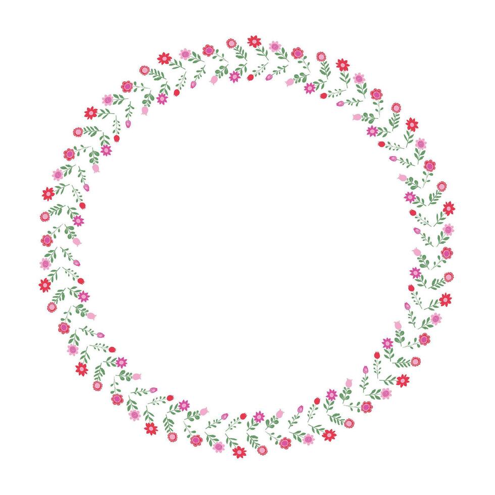 Floral wreath or frame. vector