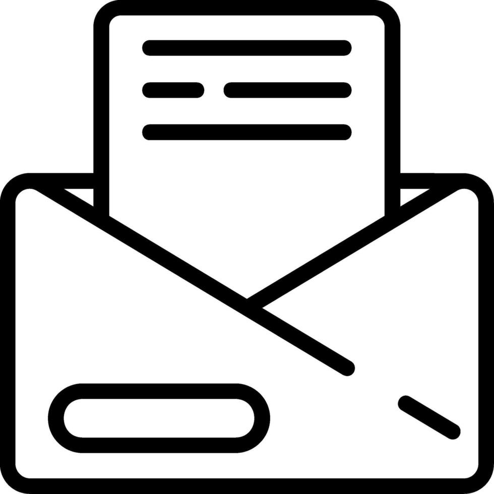 Email Newsletter Symbol Outline Style Icon vector