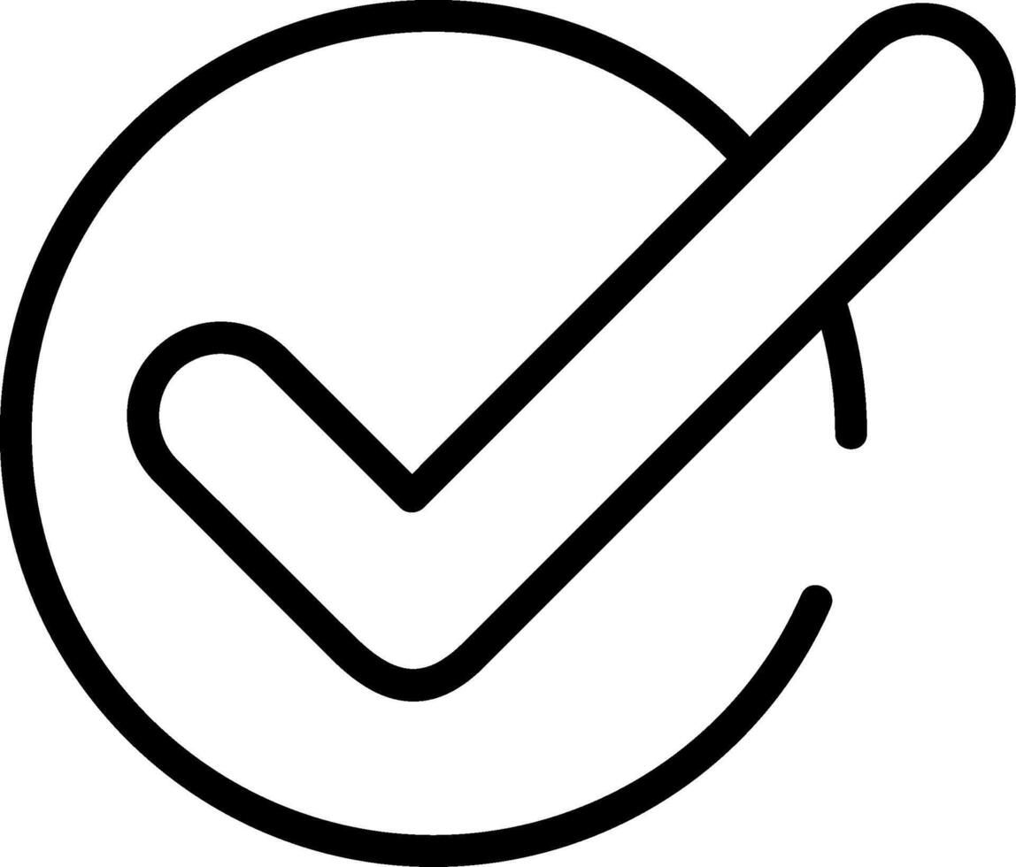Checkmark Outline Style Icon vector