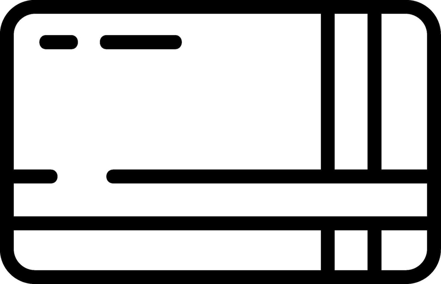 Gift Card Outline Style Icon vector