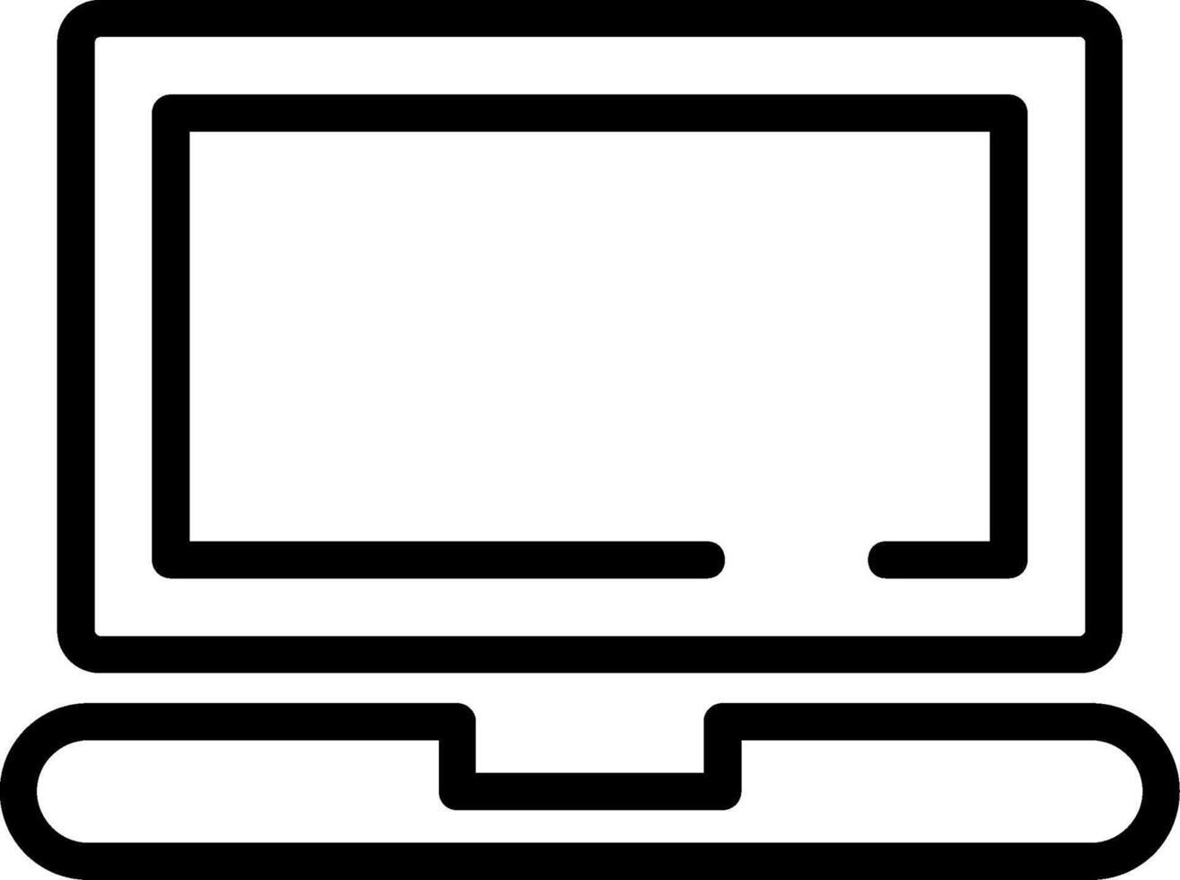 Laptop Outline Style Icon vector