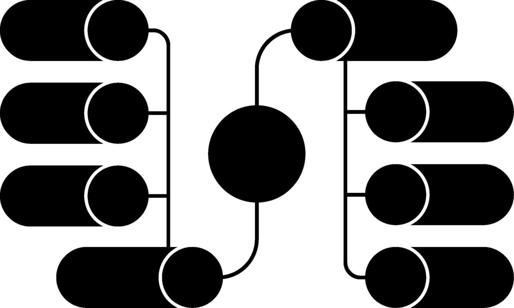 A diagram of a tree with several branches vector