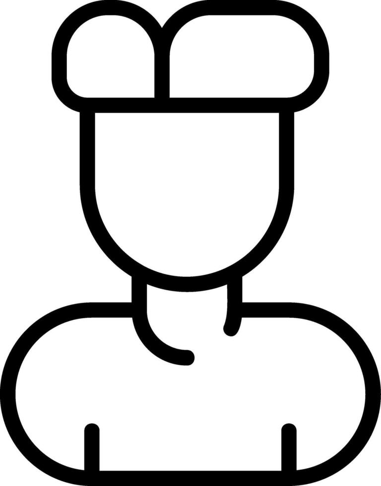 User Profile Outline Style Icon vector