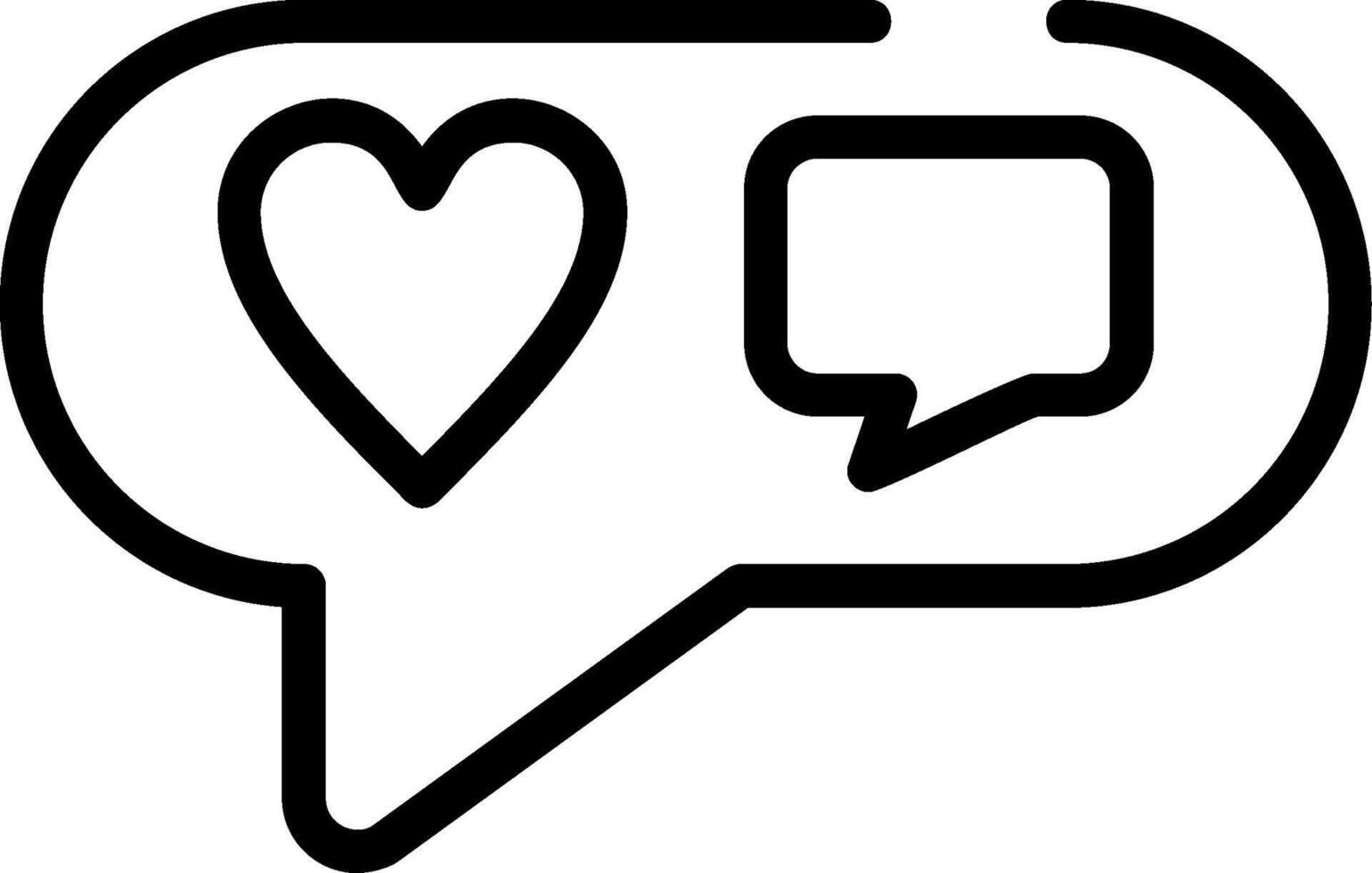 Social Media Outline Style Icon vector