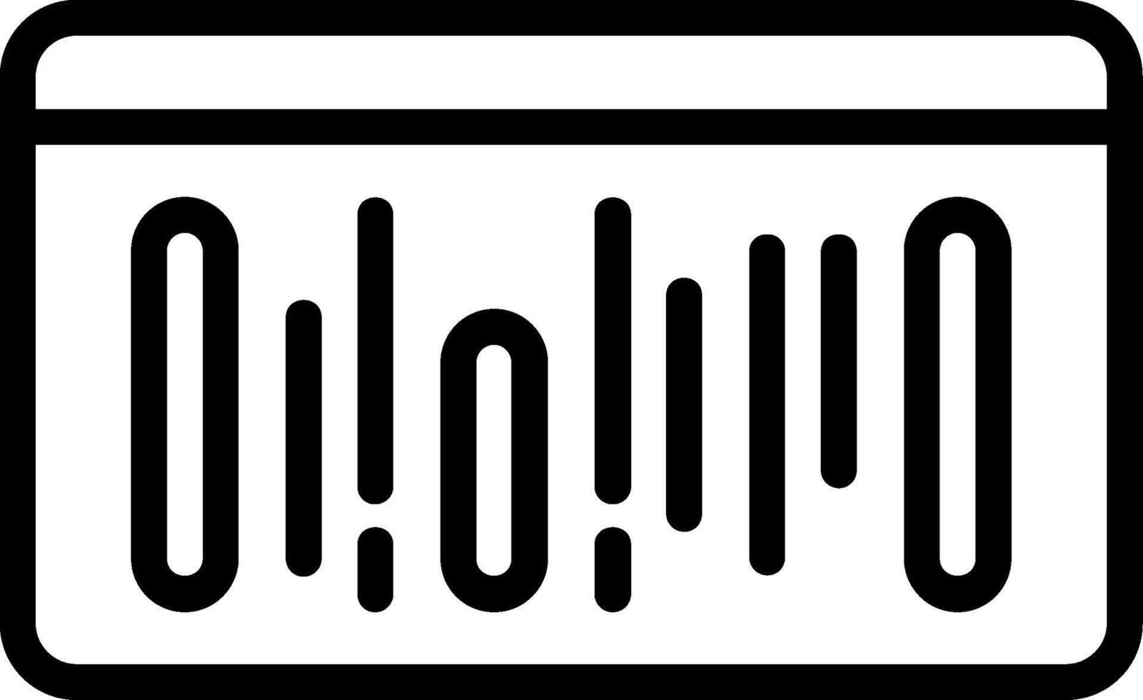 Barcode Outline Style Icon vector