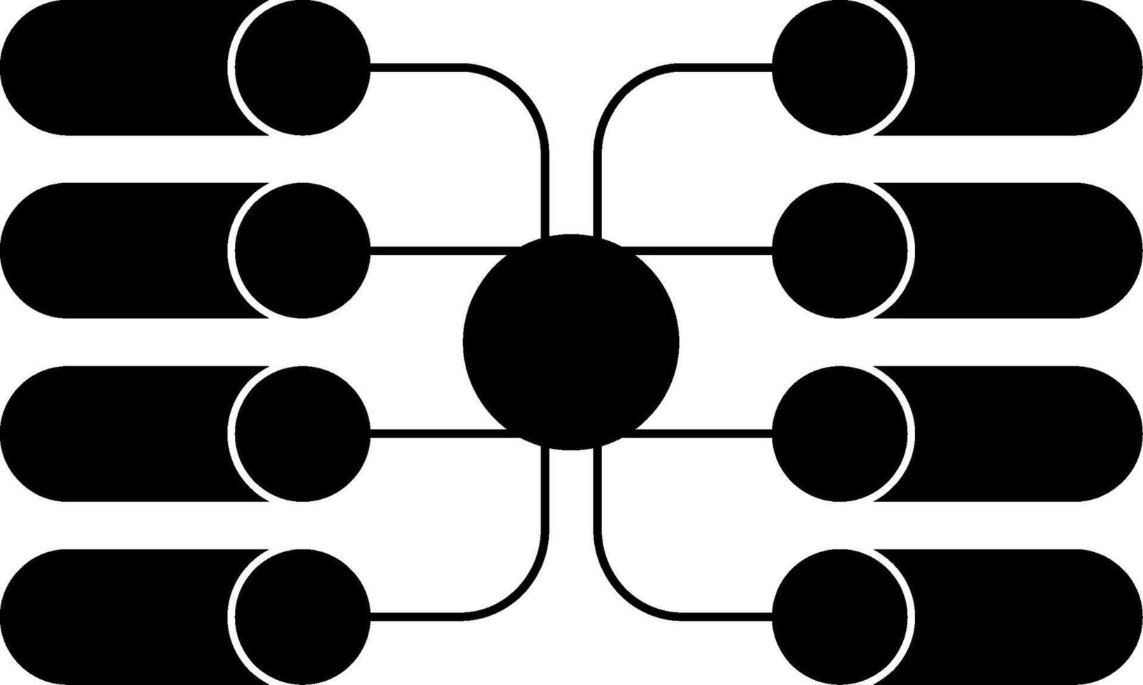 A black and white diagram of a spider web vector