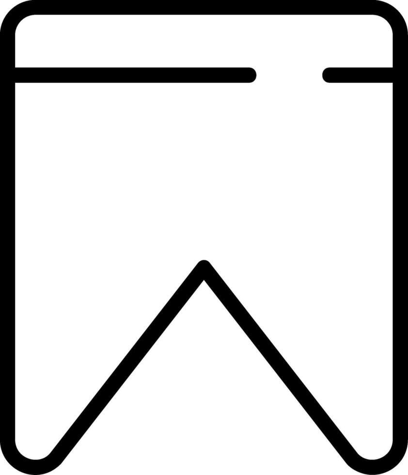 Bookmark Outline Style Icon vector
