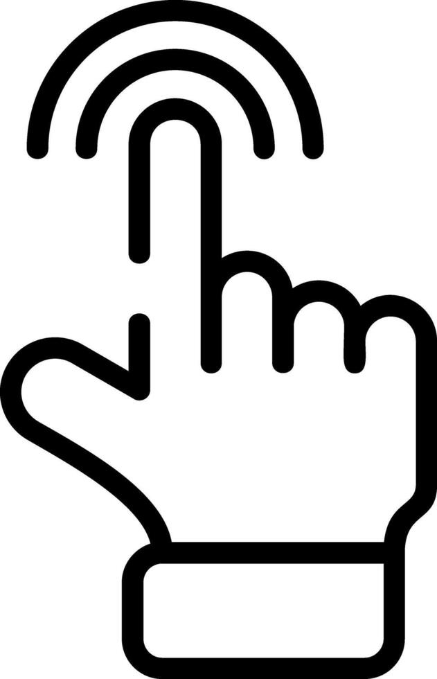 Hand Clicking Mouse Outline Style Icon vector